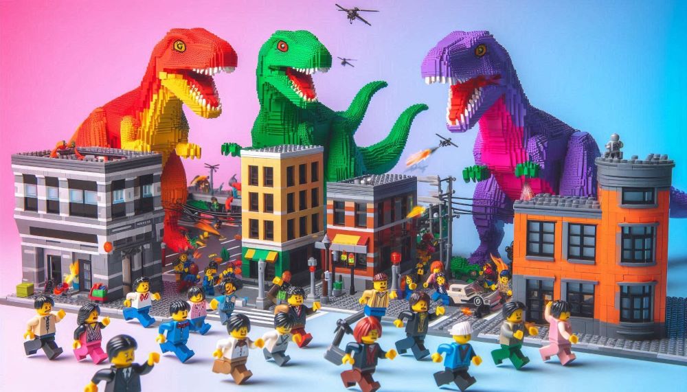 LEGO Dino Attack (known as Dino 2010 in Europe) was an action-packed theme that pitted futuristic soldiers against rampaging dinosaurs in a post-apocalyptic world. 