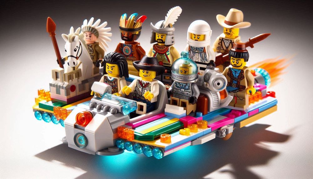 LEGO Time Cruisers was a quirky, time-traveling theme where characters used a combination of parts from various themes to build machines that could travel through time.