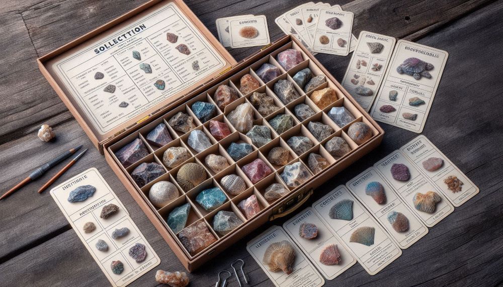 Rock collection kit comes with labeled specimens, making it easy to identify and learn about each rock and mineral.