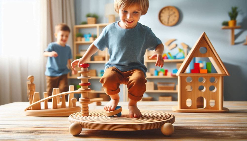 Wooden balance boards are engaging and stimulating toys that offer a fun and challenging experience, perfect for enhancing balance and coordination. 