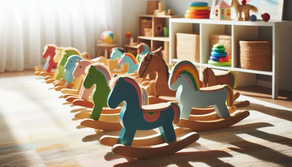 Wooden rocking horses are beautifully crafted horses mounted on curved rockers. 