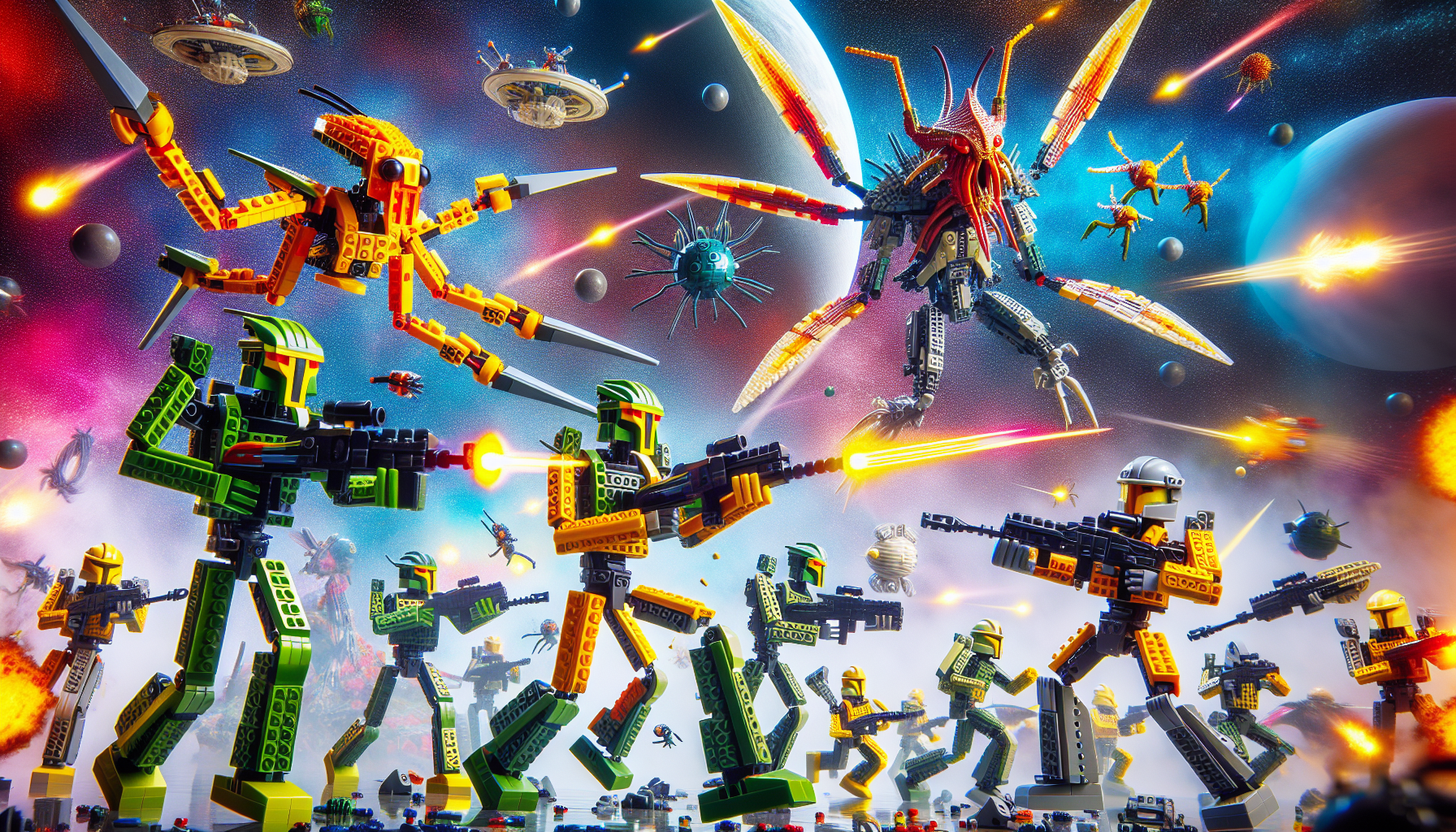 LEGO Galaxy Squad was a space-themed series where heroes fought against alien insect invaders.