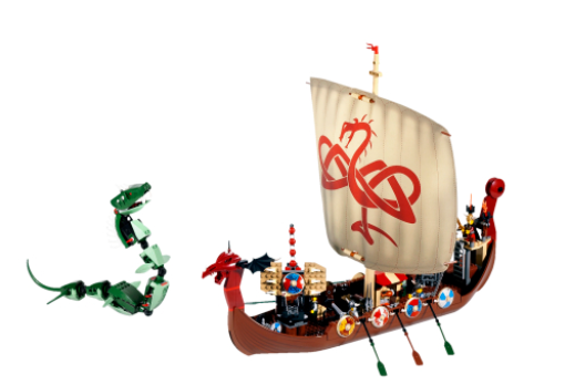 LEGO Set 7018 - Viking Ship Challenges the Midgard Serpent