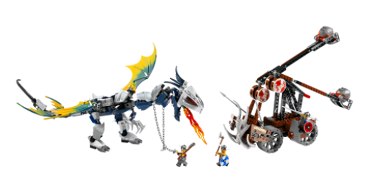 LEGO Set 7021 - Viking Double Catapult vs. the Armored Ofnir Dragon