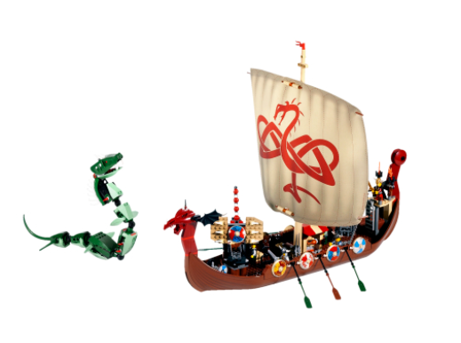 LEGO Set 7018 - Viking Ship challenges the Midgard Serpent